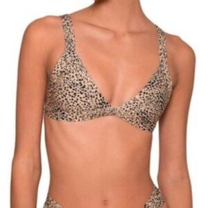 NWT One One swimwear animal print triangle bikini top - small